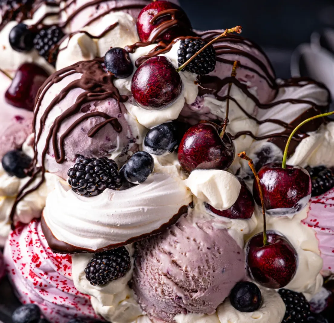 Black Forest ice cream stack