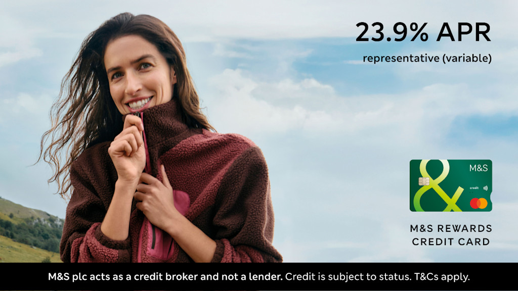 23.9% APR representative variable. M&S plc acts as a credit broker and not a lender. Credit is subject to status. T&Cs apply