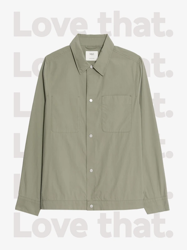 Men's sage green overshirt
