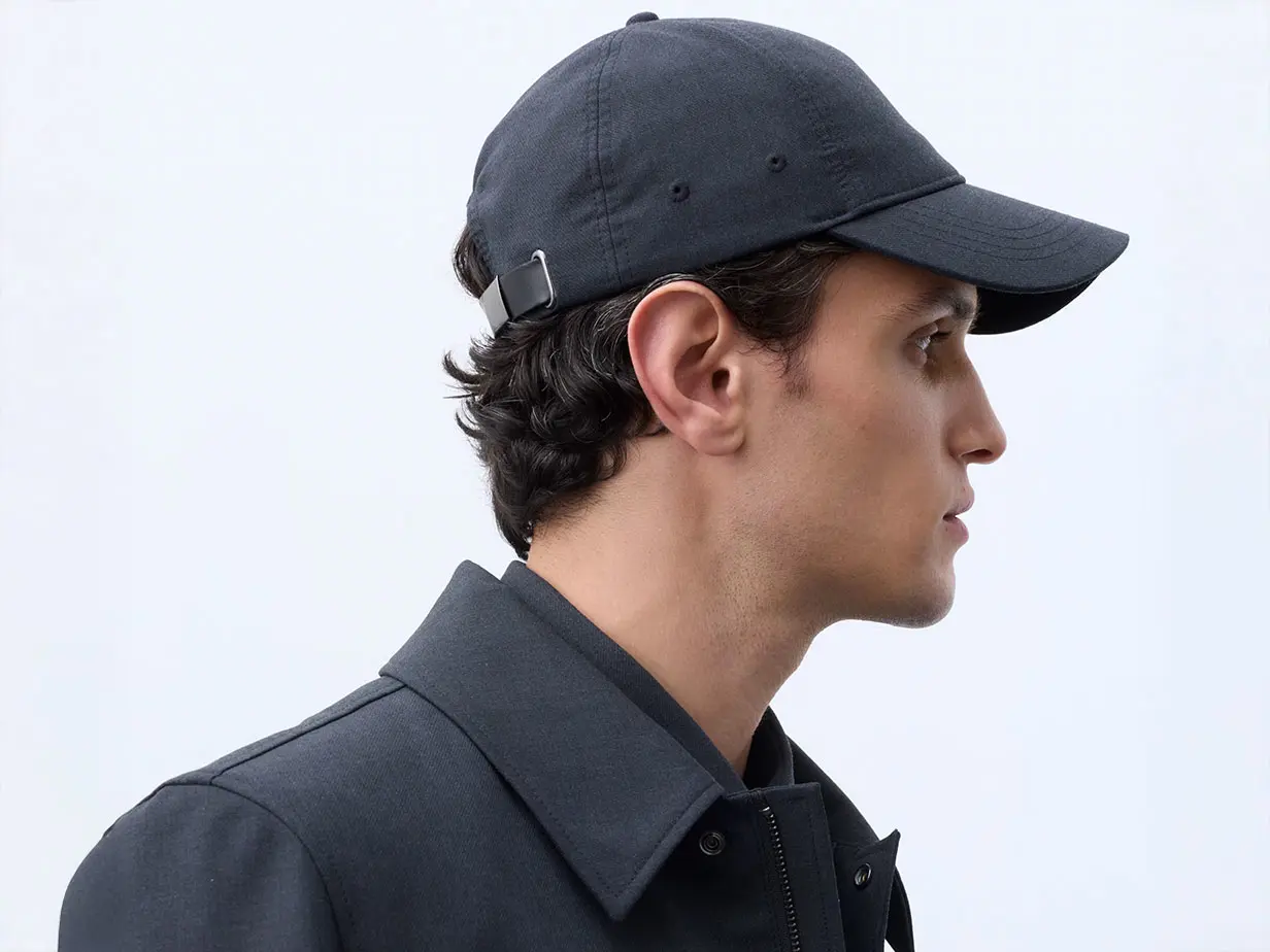 Man wearing baseball hat