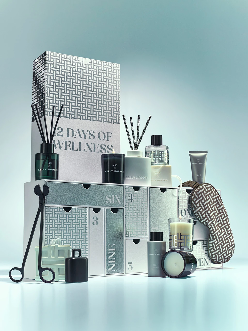 M&S x Kelly Hoppen 12 days of wellness advent calendar.