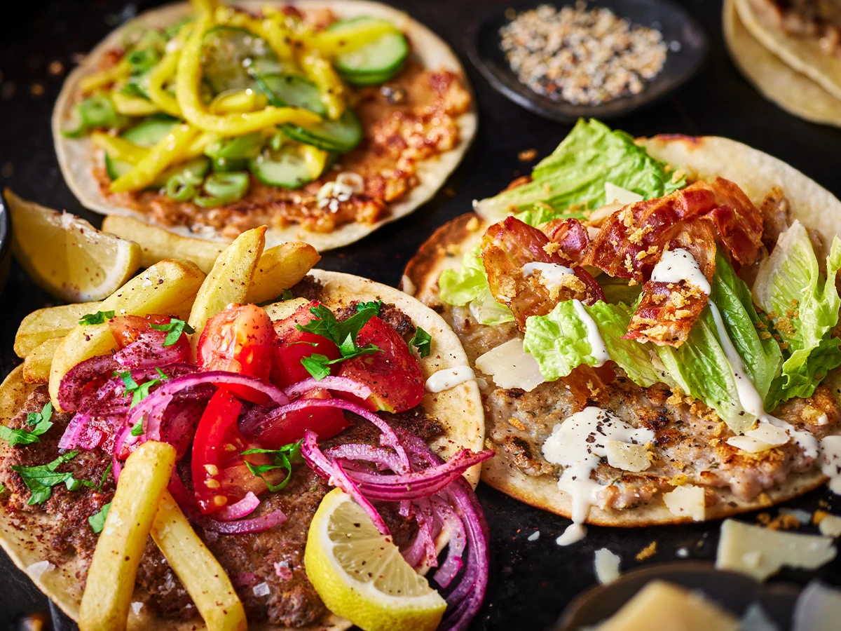 A selection of tacos