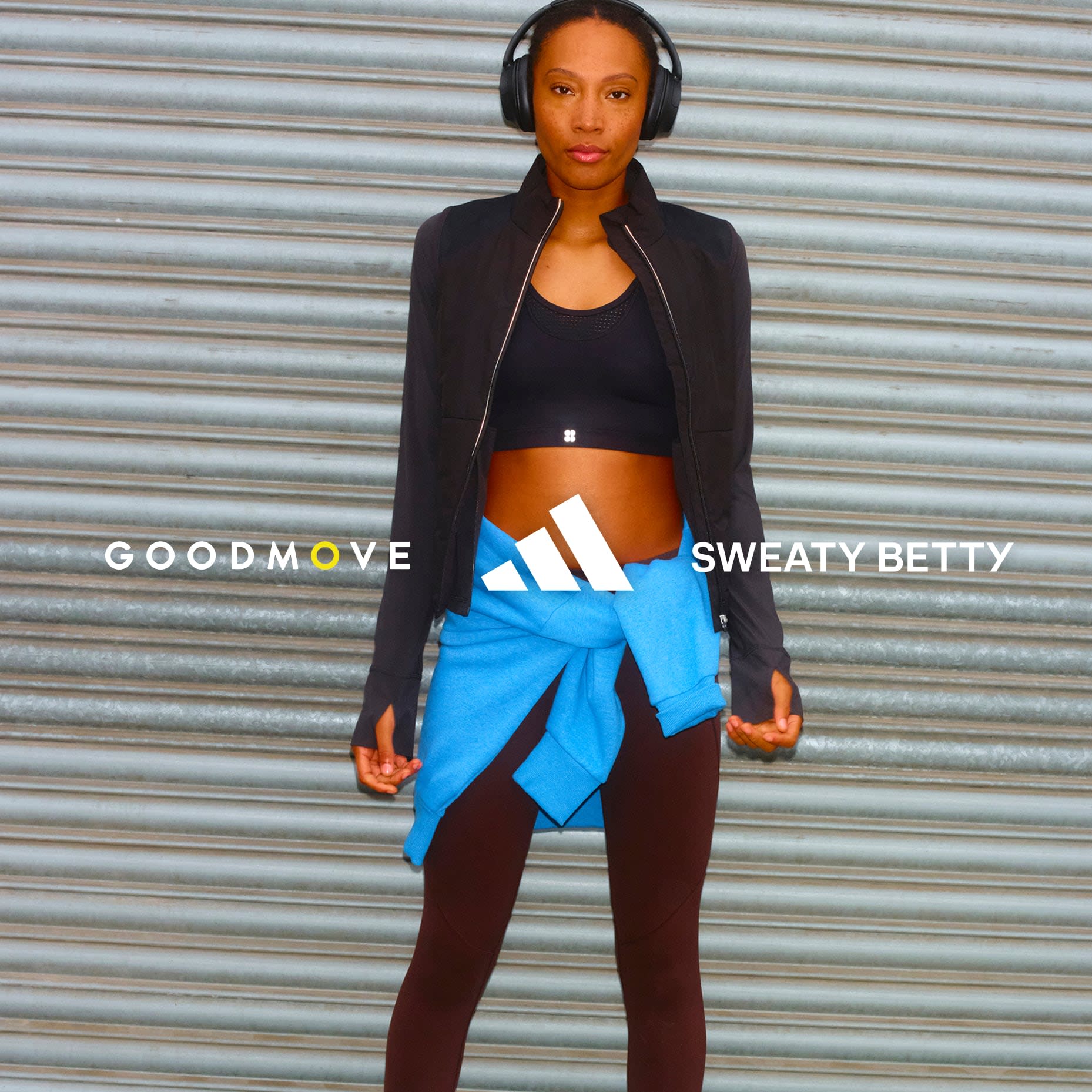 Woman wearing Goodmove and Sweaty Betty sportswear