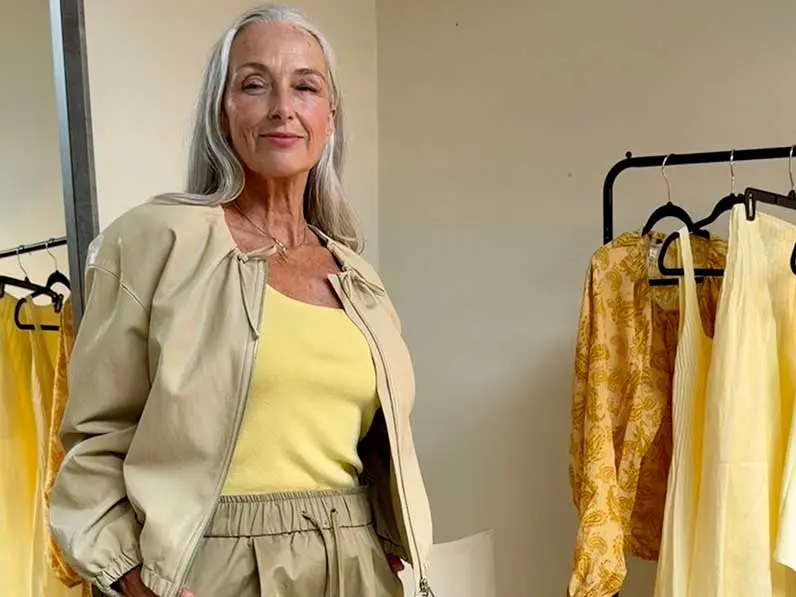 Woman in yellow outfit