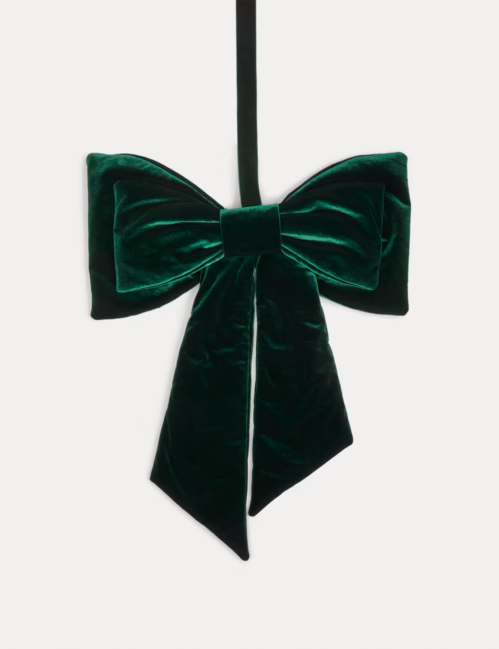 Green velvet door bow