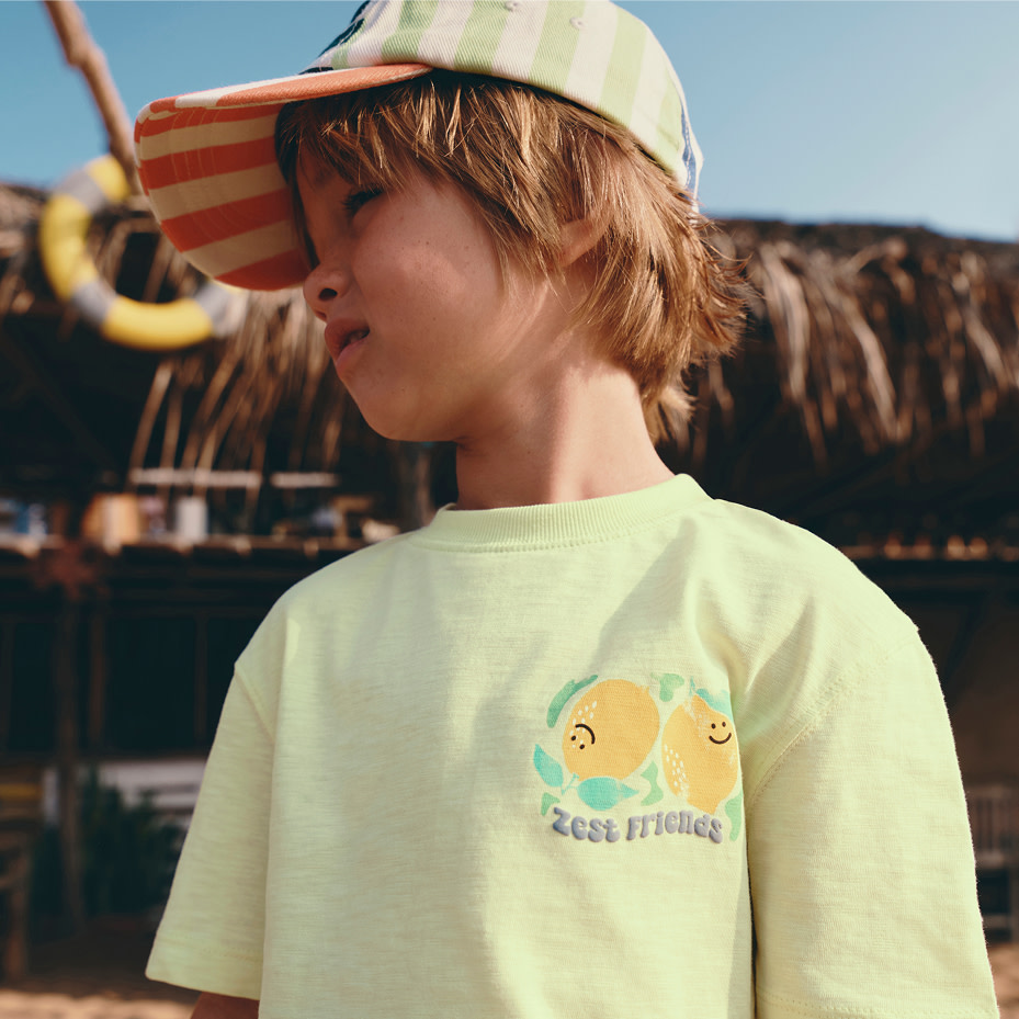 Boy in green T-shirt