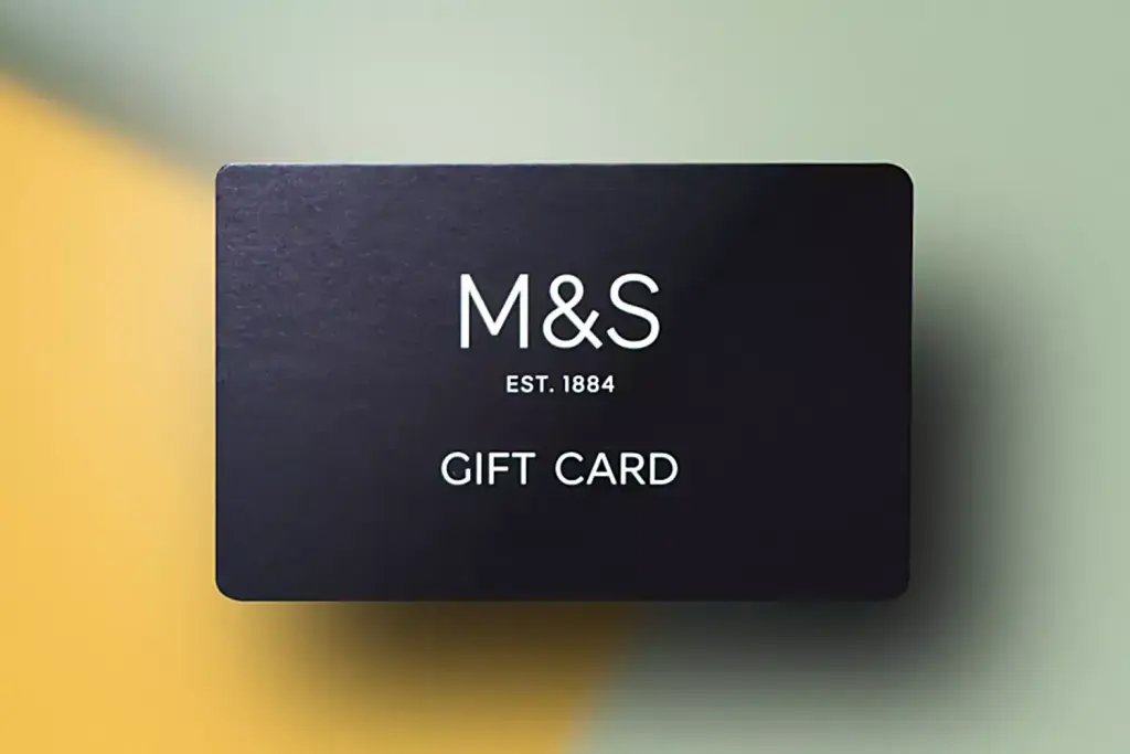 Image of a black M&S corporate gift card 