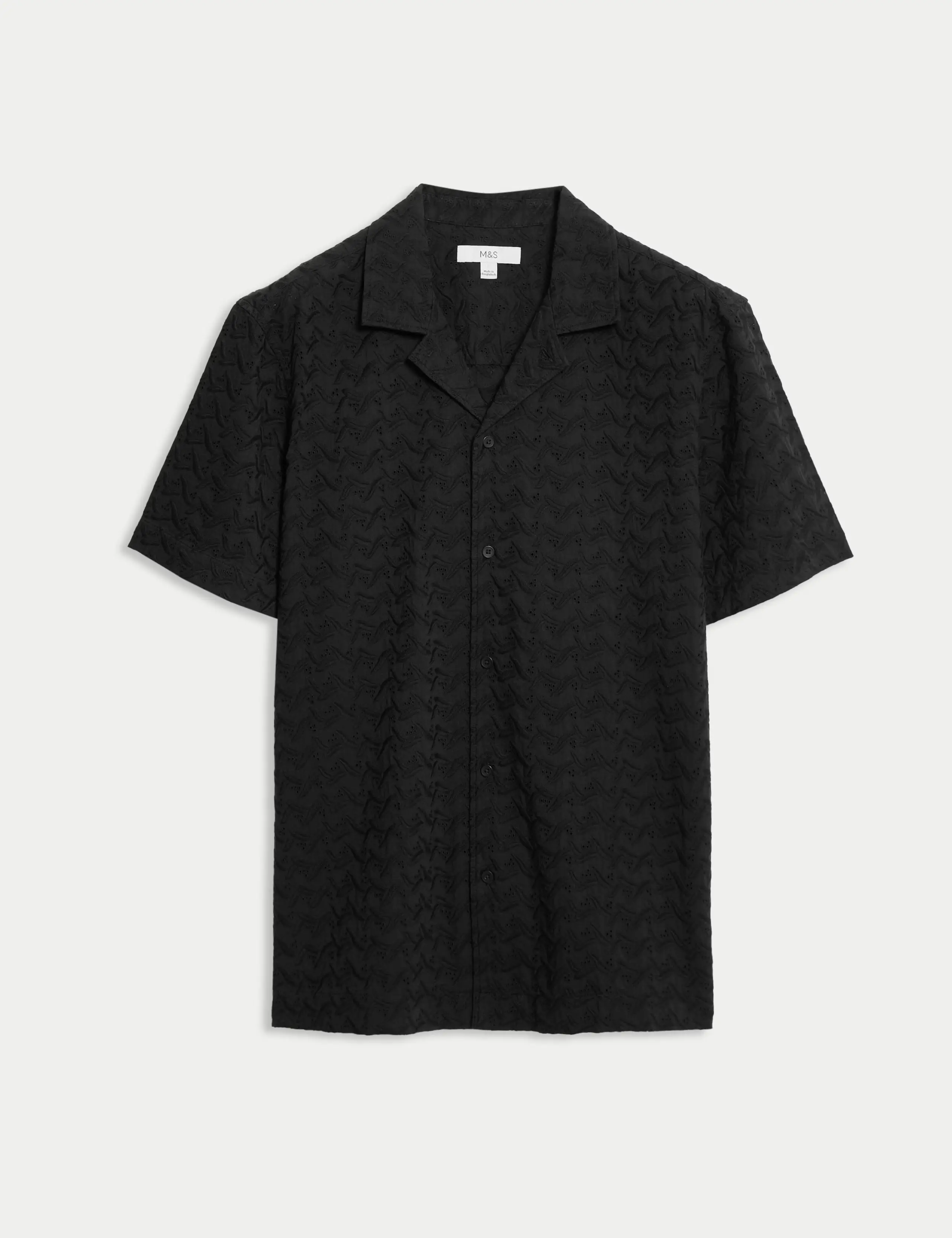A textured black shirt