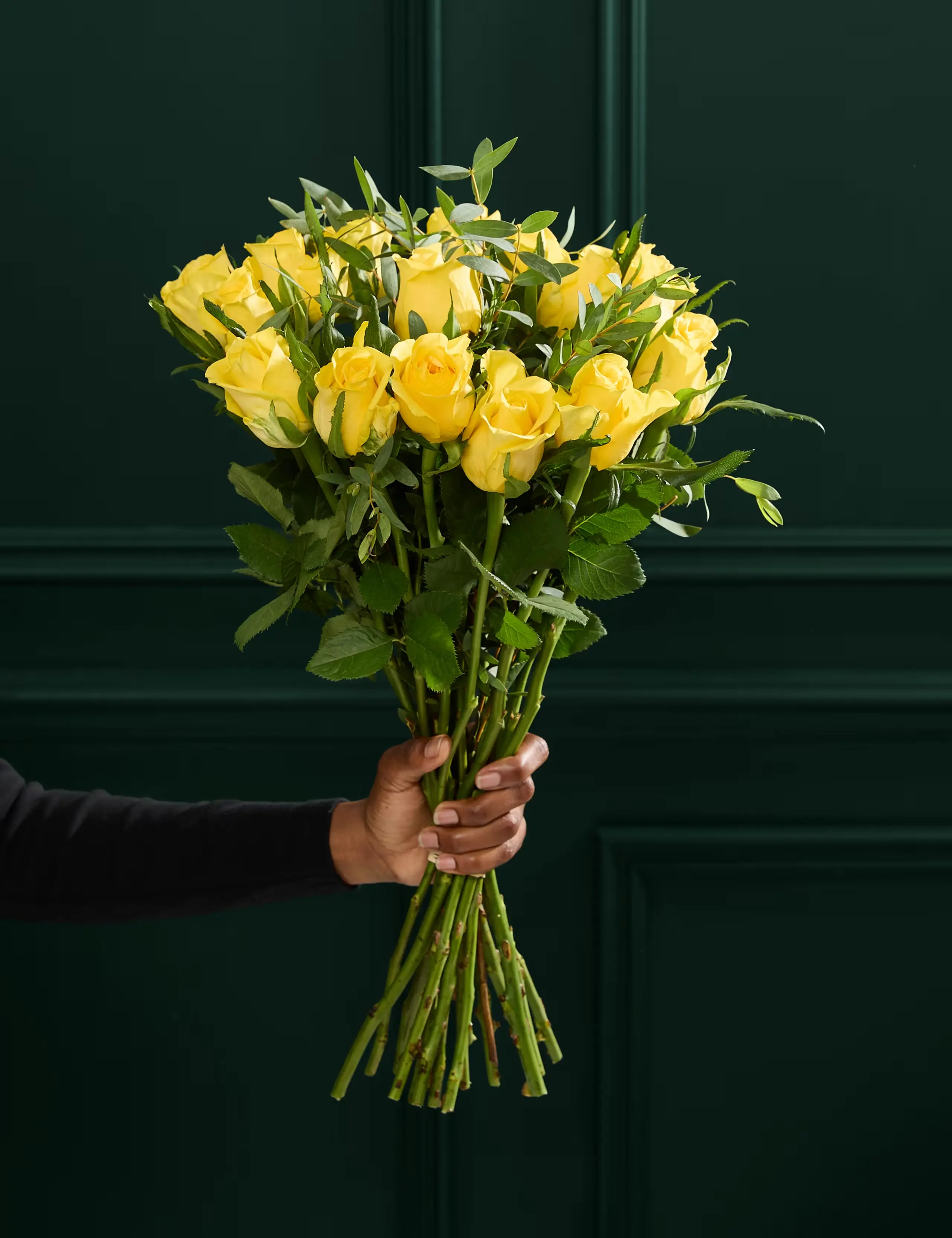 Yellow Rose & Eucalyptus Letterbox