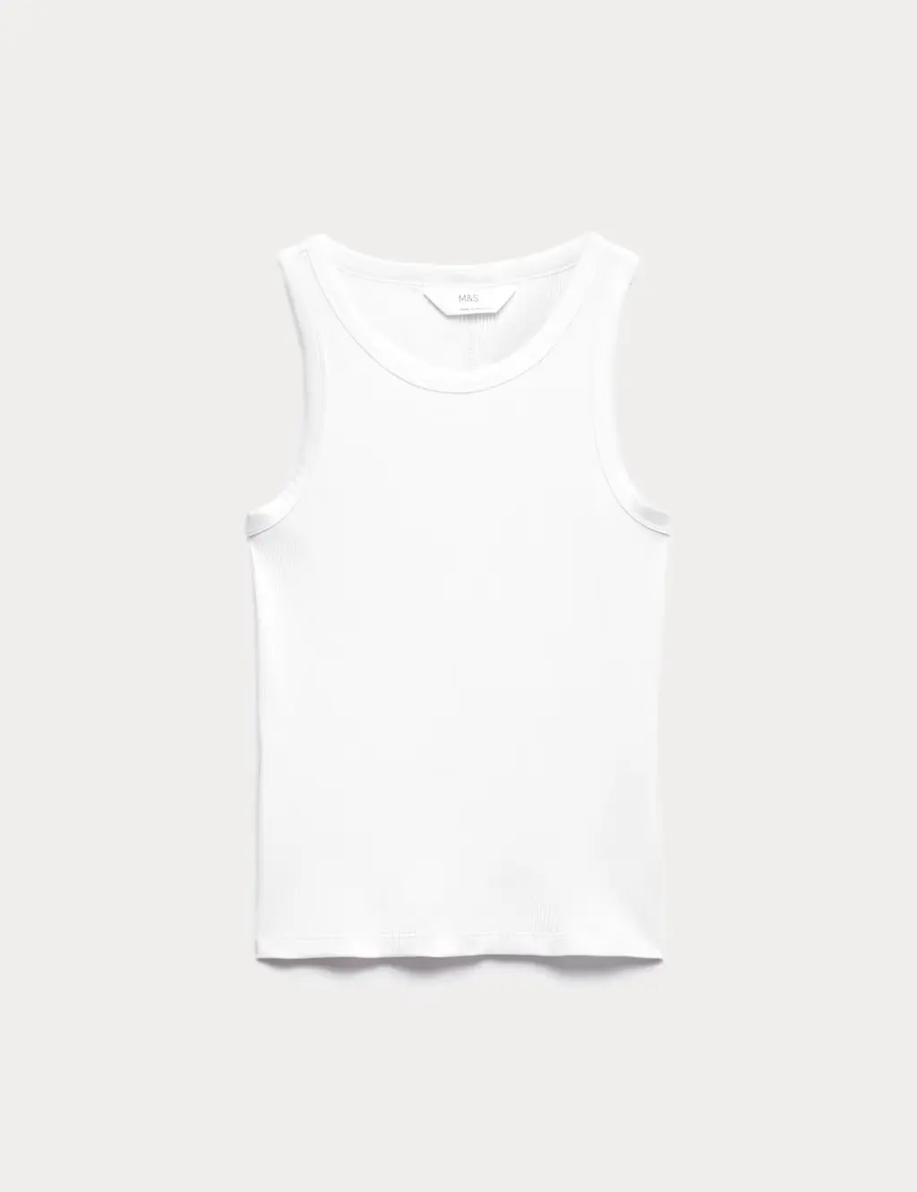 White ribbed vest