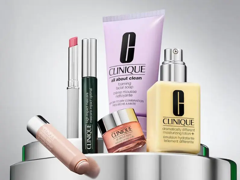 A range of Clinique products