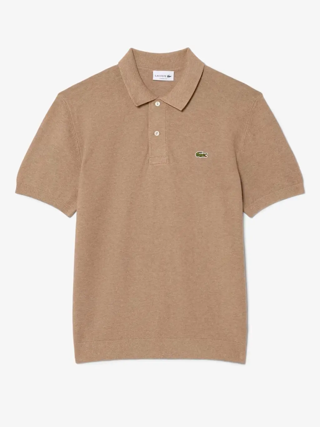 Brown knitted polo shirt