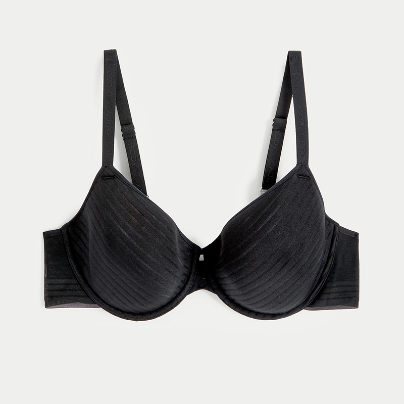 Black cup-spacer bra. Shop now