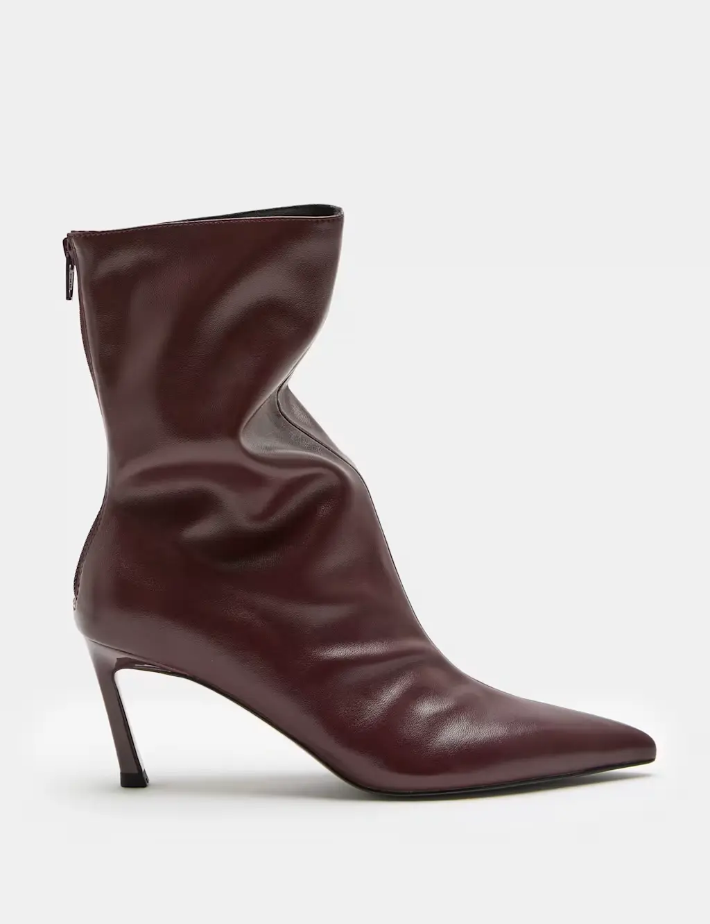 Ruched Stiletto Heel Pointed Sock Boots