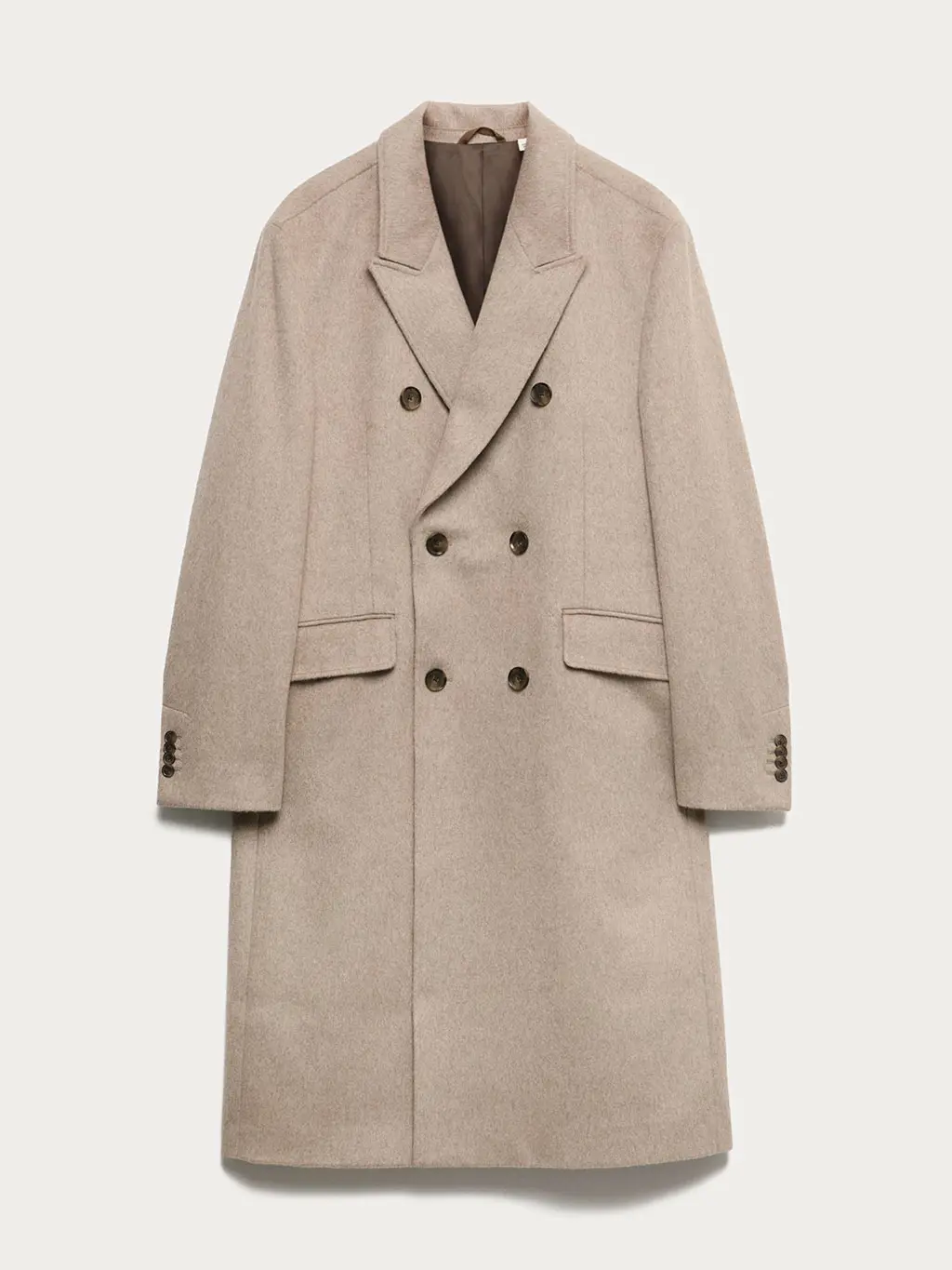 Oatmeal wool-blend coat