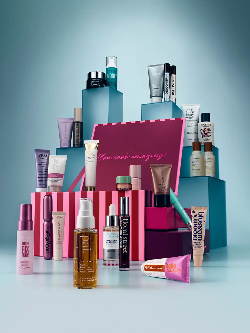 Contents of the M&S beauty advent calendar