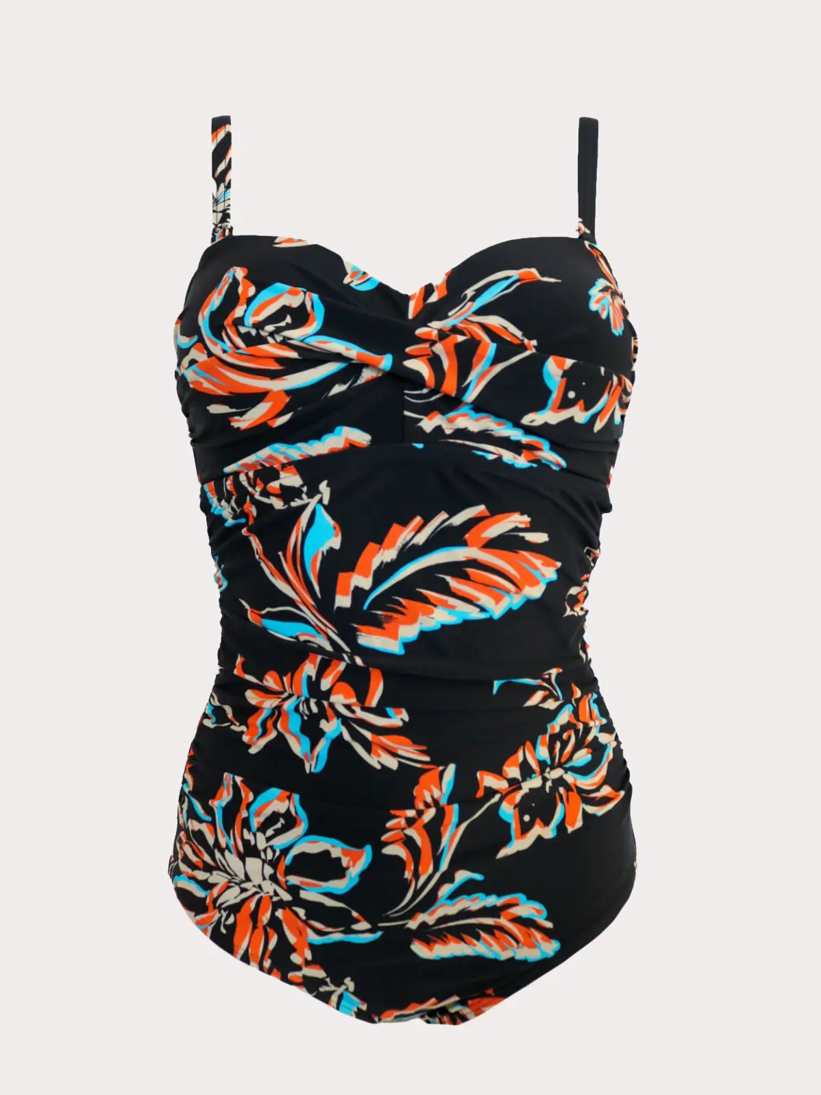 Printed black swimsuit