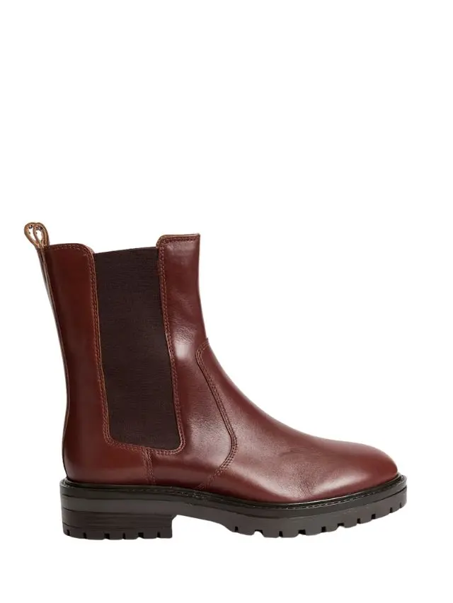 A leather tan Chelsea boot by M&S
