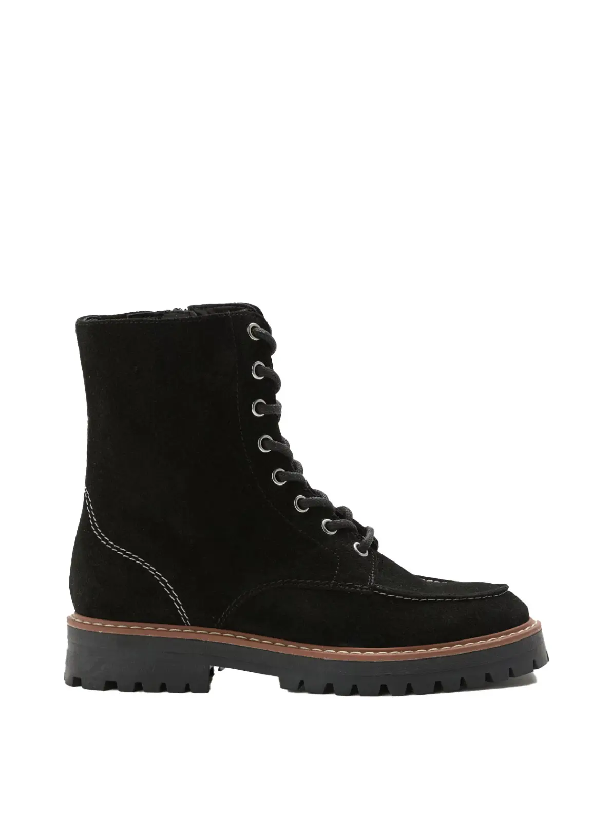Black lace-up ankle boot