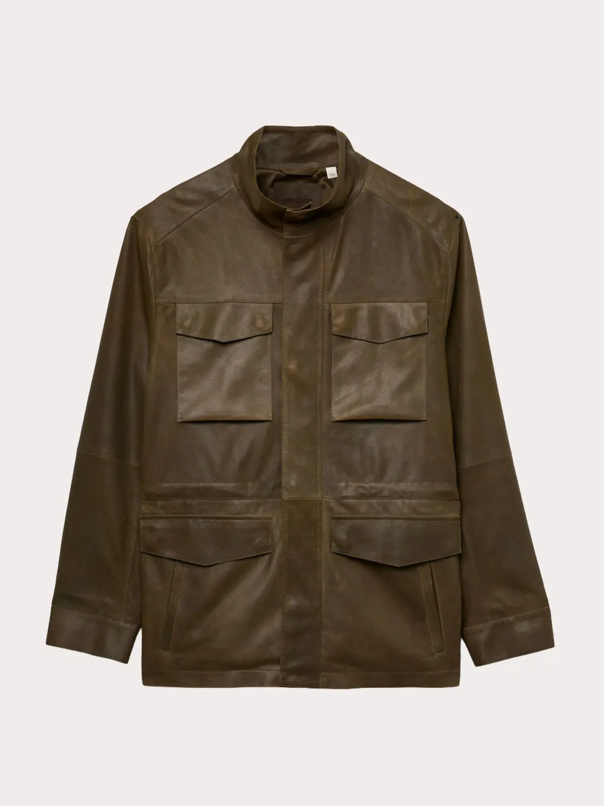Men's leather four-pocket jacket 