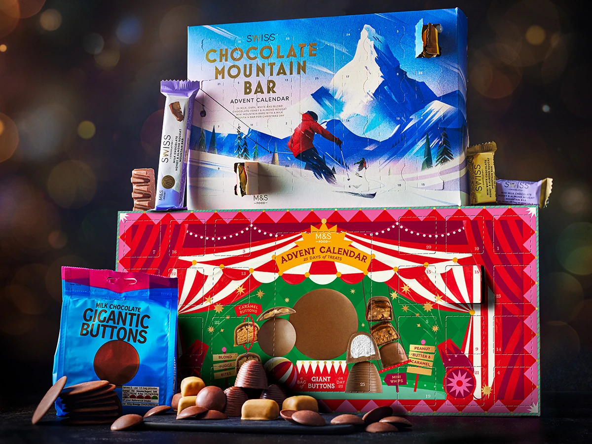 Advent calendars and chocolate buttons