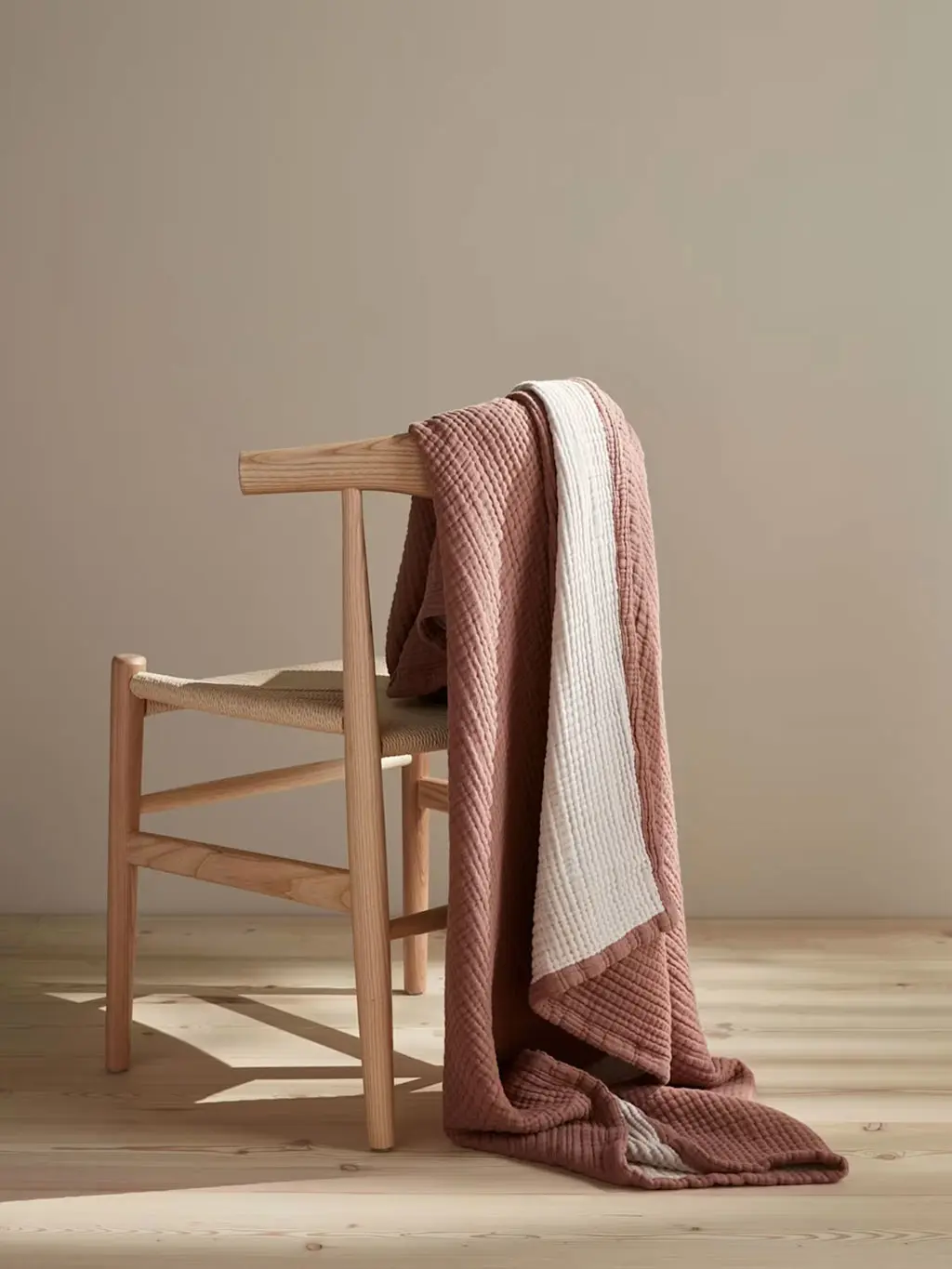 Extra large waffle-texture throw