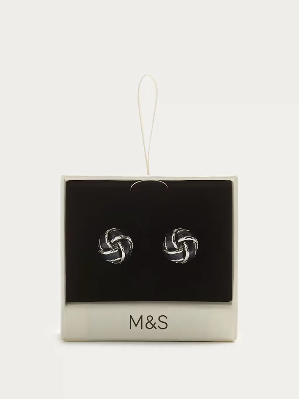 Knotted silver cufflinks