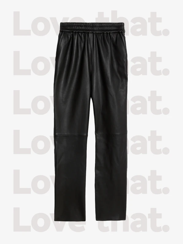 Black leather trousers by Autograph