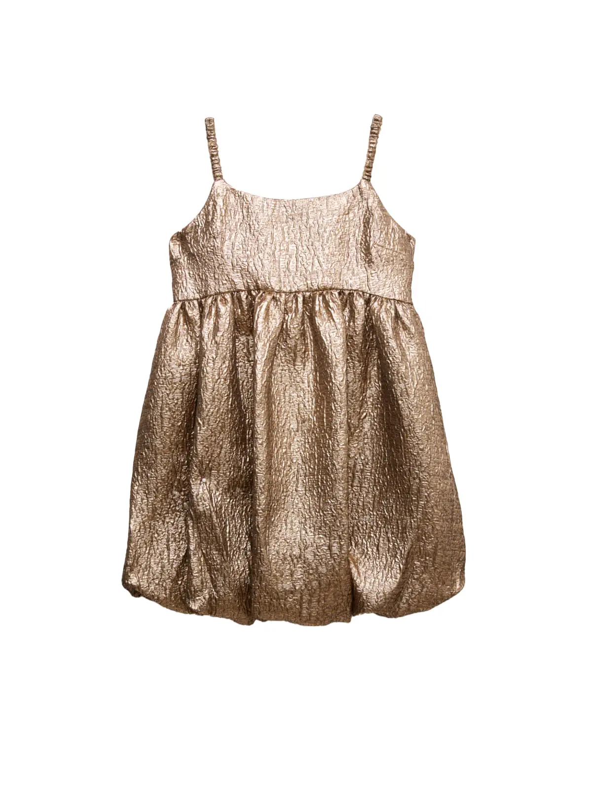 Girl's gold metallic dress