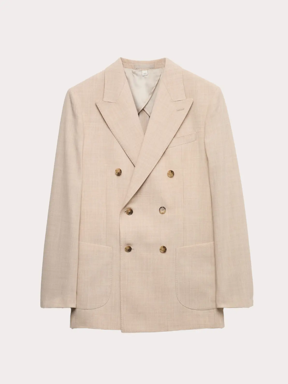 Cream double-breasted blazer
