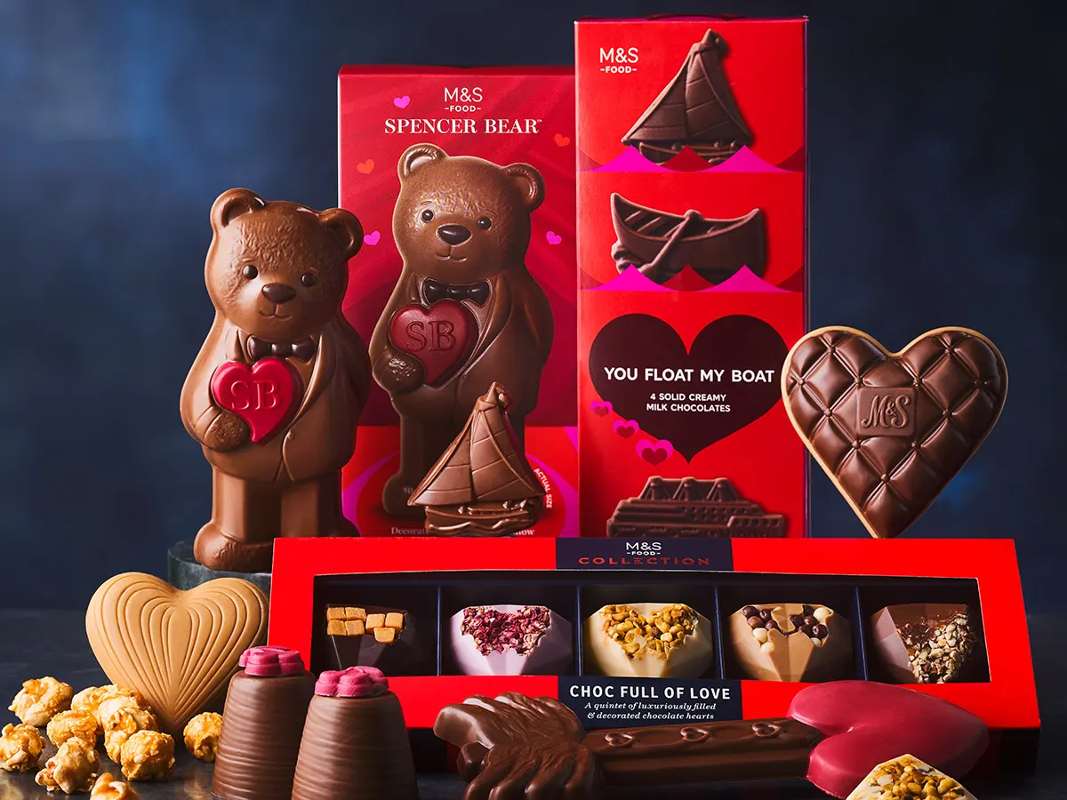 A selection of Valentine's Day chocolates