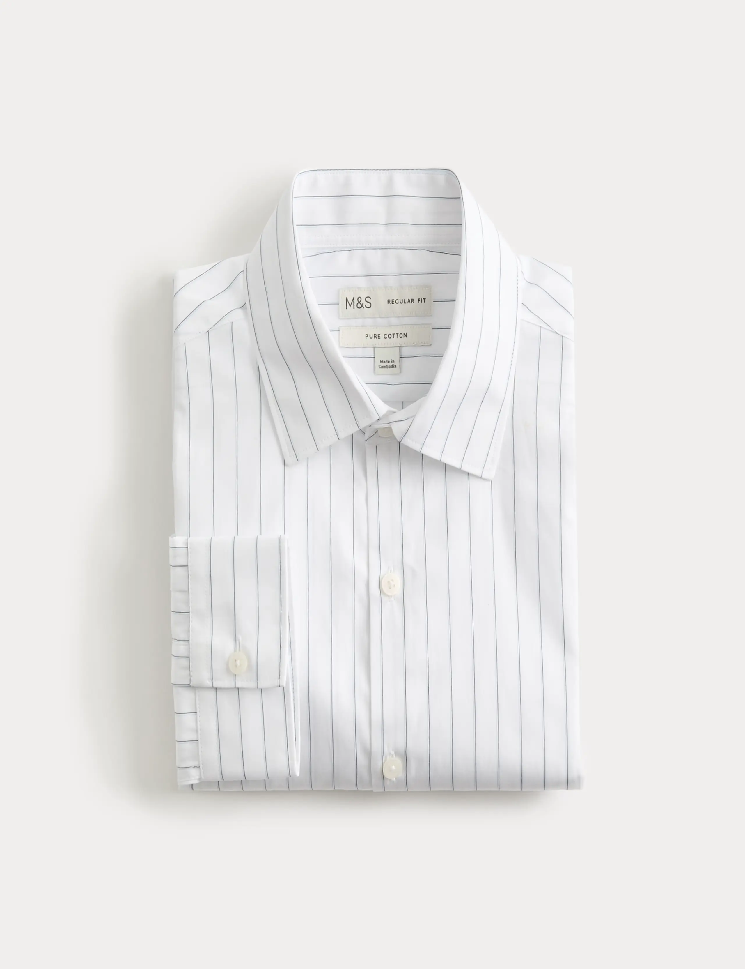 Regular Fit Pure Cotton Striped Shirt
