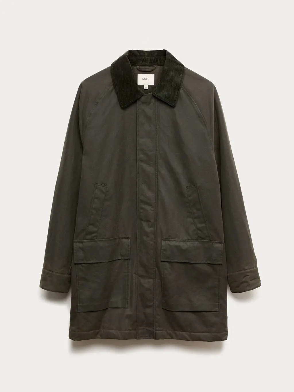 Khaki green wax jacket