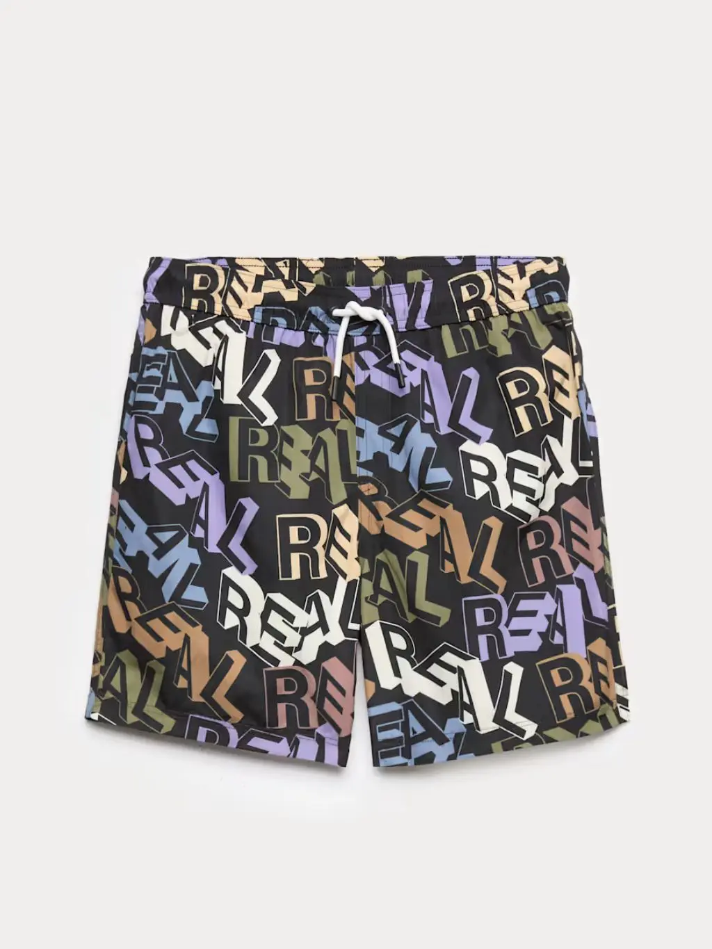 A pair of black shots with Real printed across them