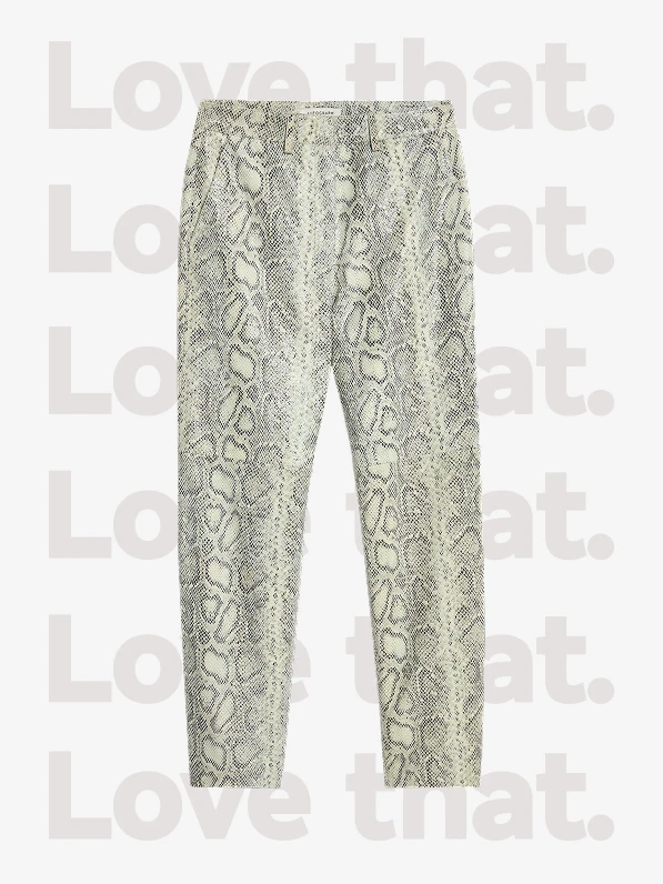 Grey snake-print trousers by Autograph