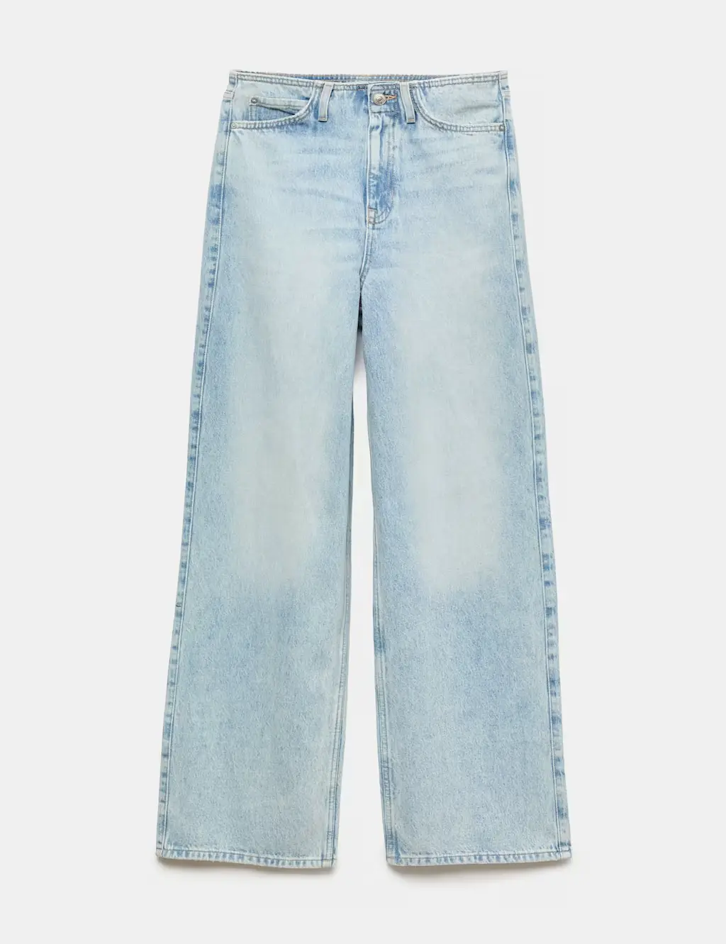 Denim High Waisted Wide Leg Jeans