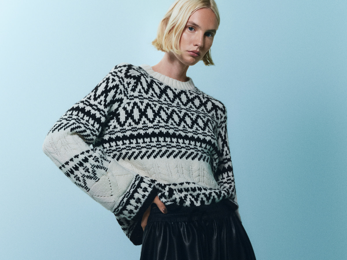 Woman in fair isle jumper