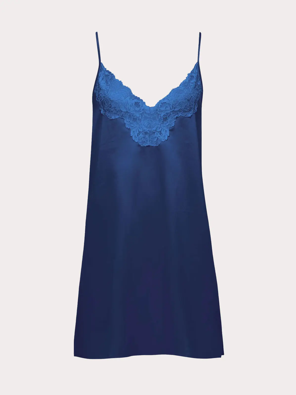 Satin chemise in royal navy