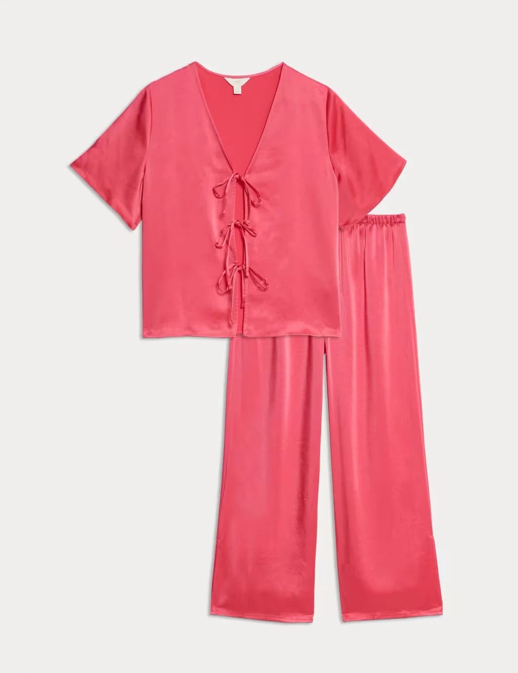 Dream Satin pyjamas with tie front
