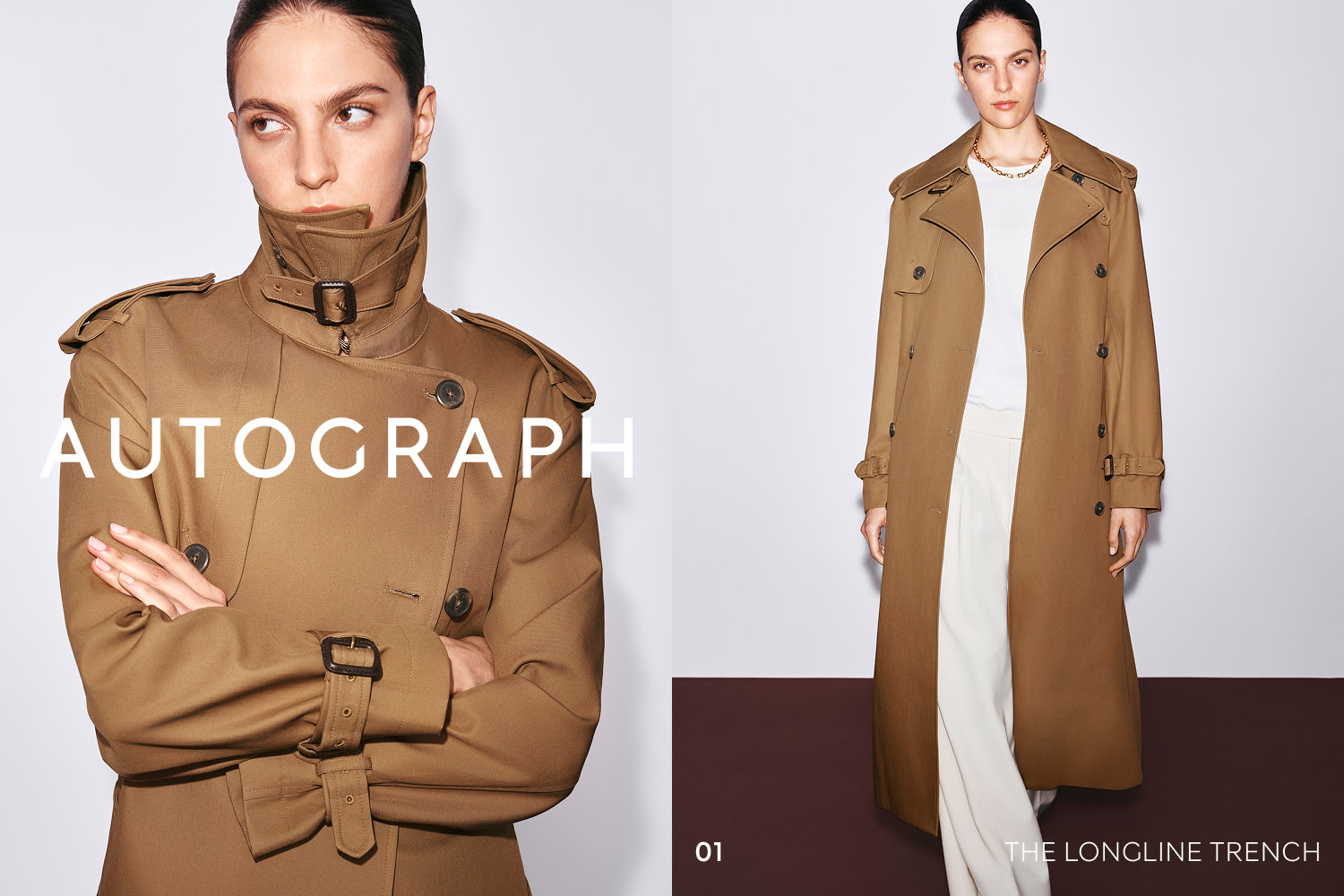 Woman in trench coat