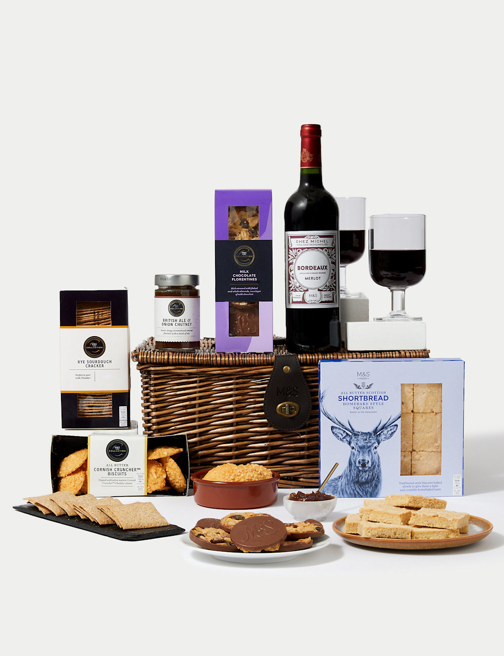 M&S collection food & drink hamper. Shop free delivery on selected food & drink hampers