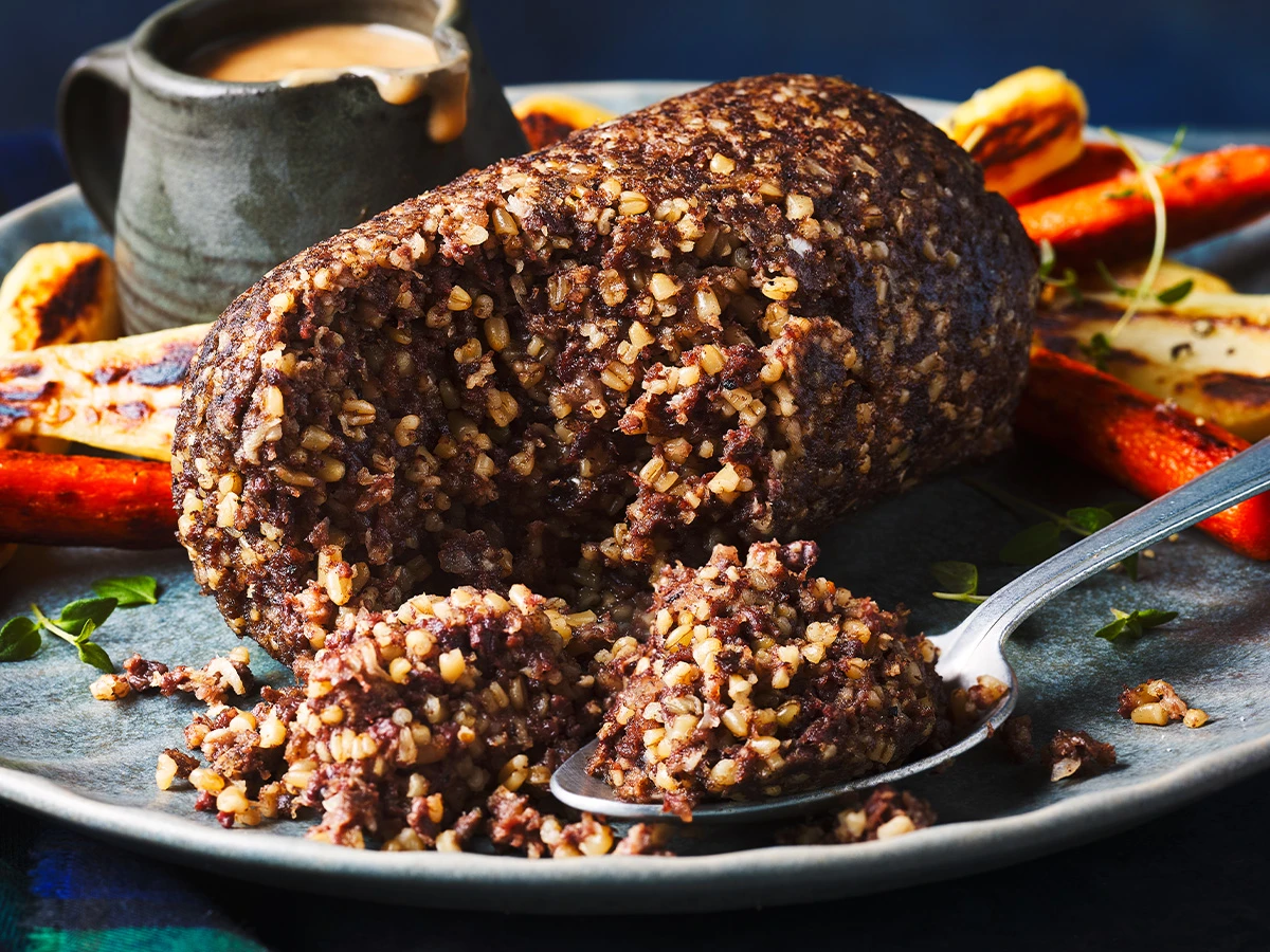 A plate of haggis