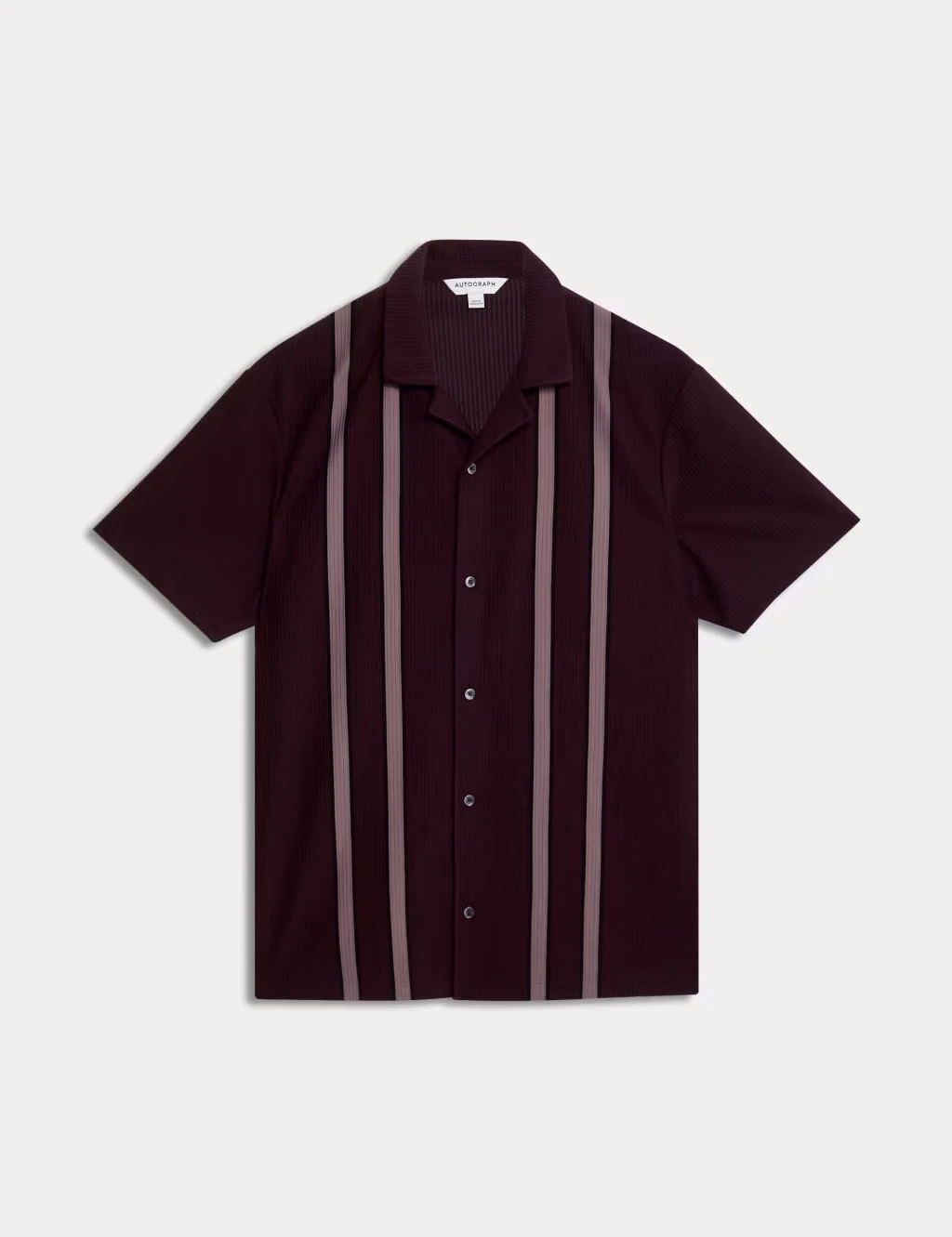 Autograph deep purple striped polo shirt