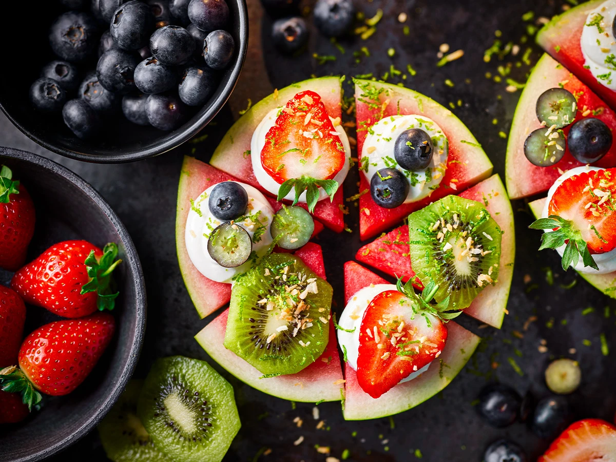 Watermelon pizza