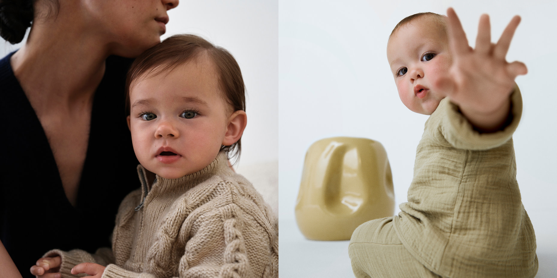 Babies wearing M&S baby clothes