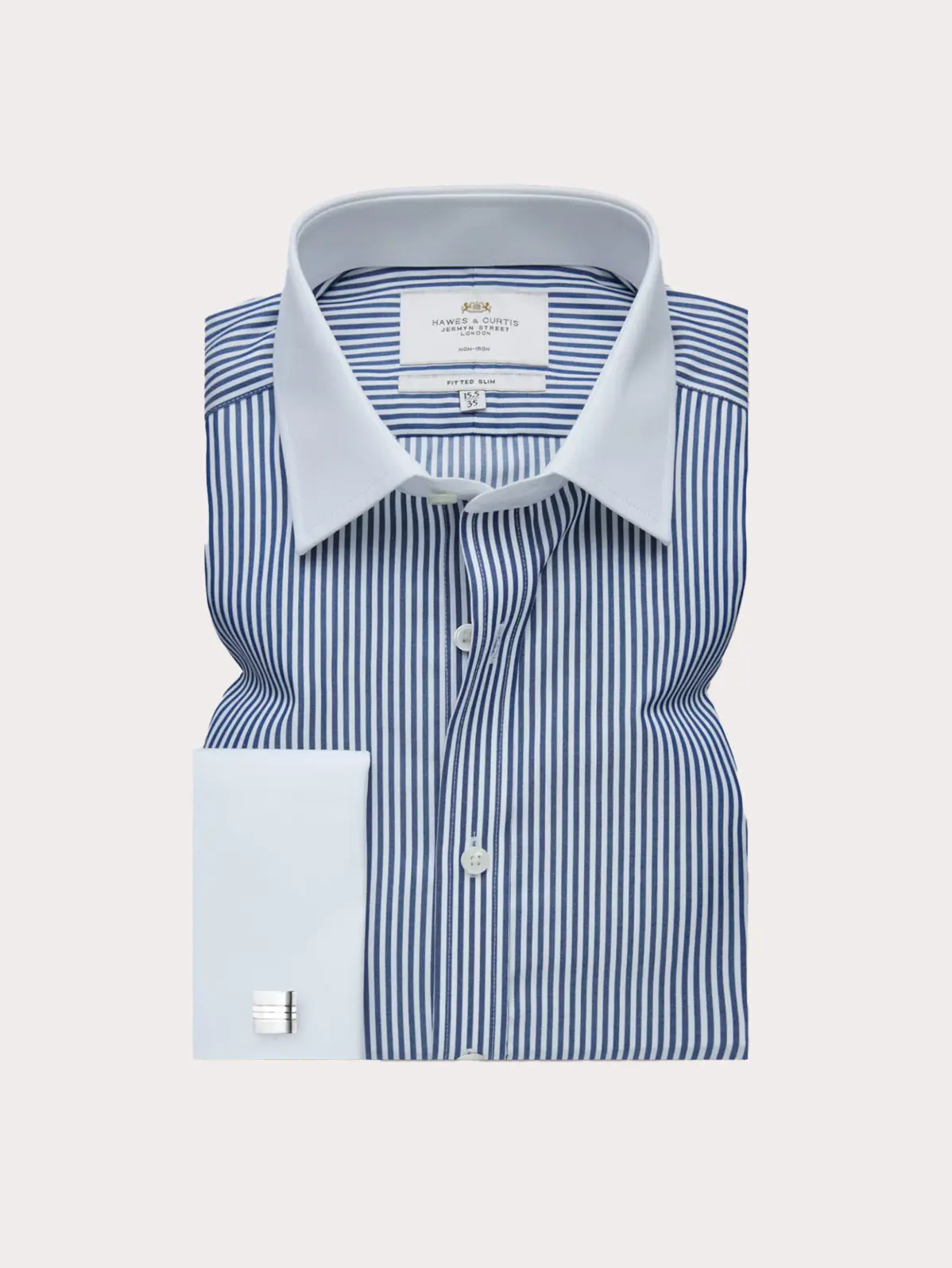Blue striped folded shirt