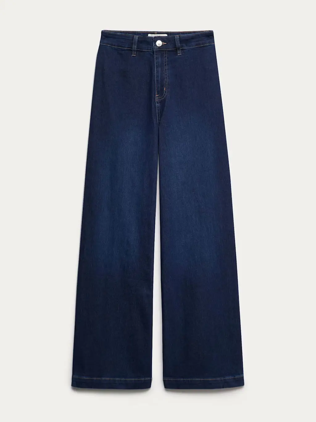 Indigo blue wide-leg jeans