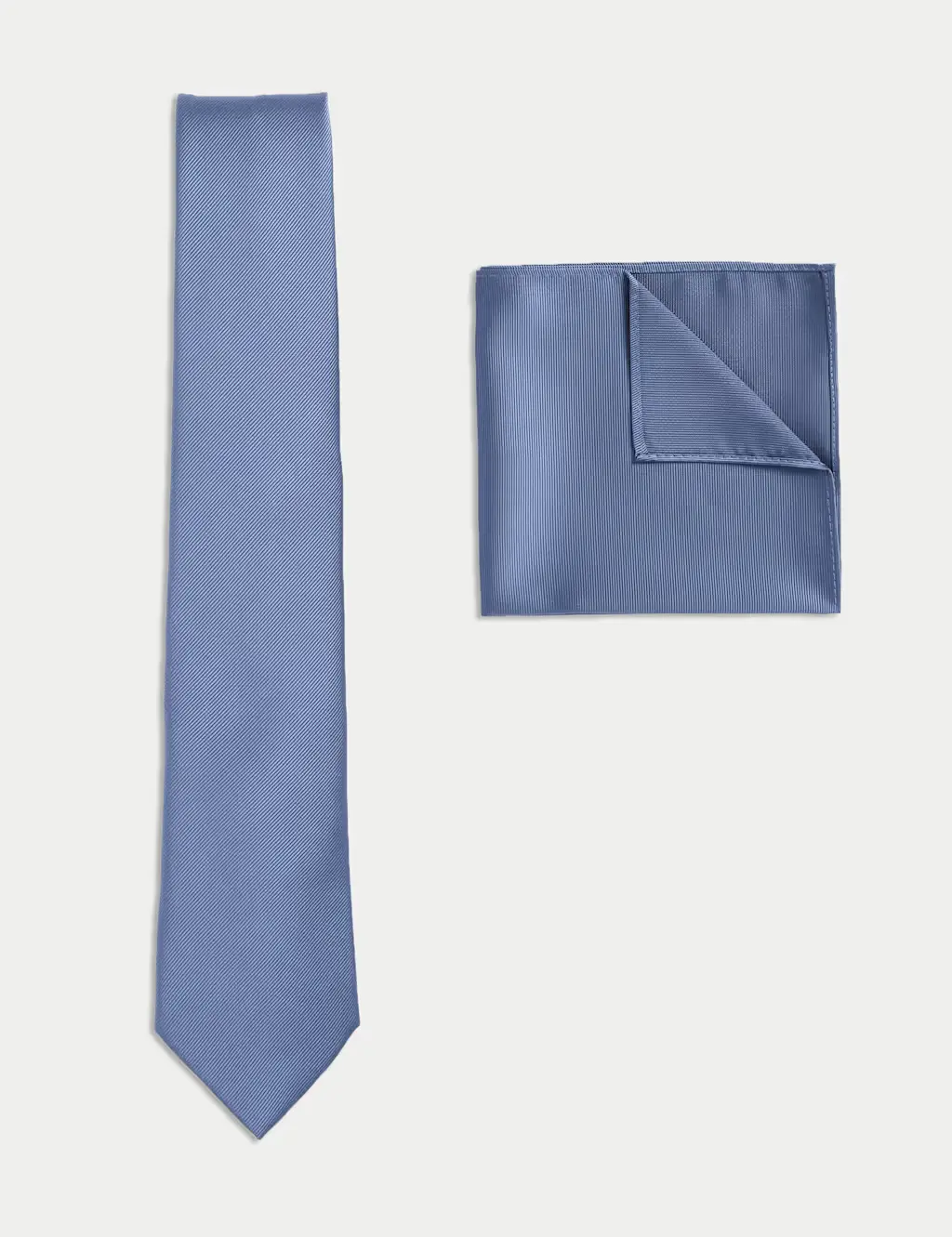 Blue tie and pocket square