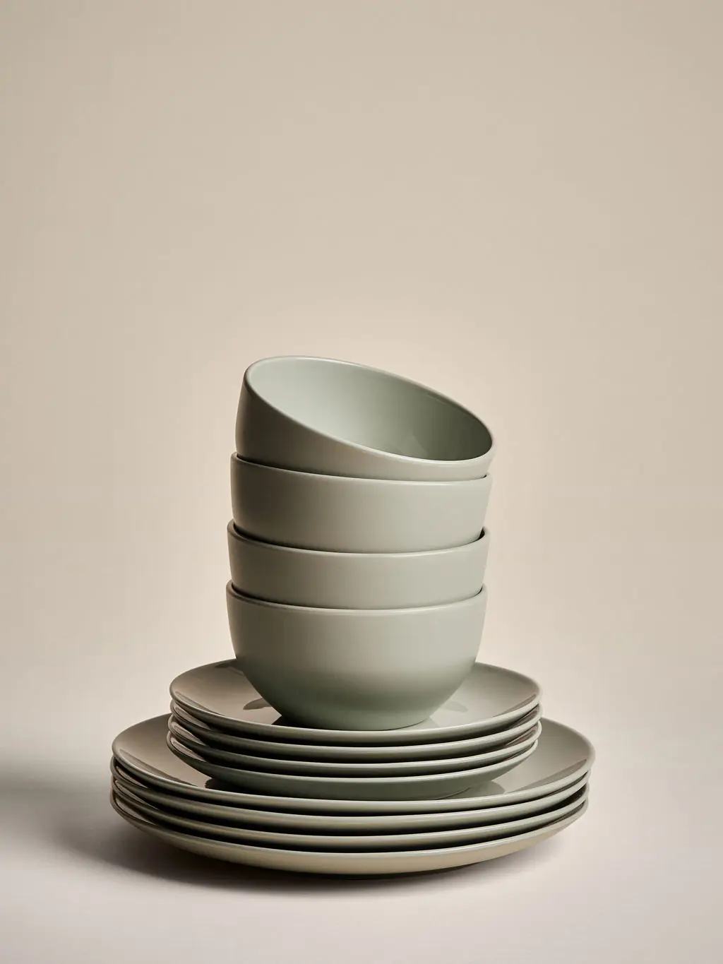Stacked dinner plates