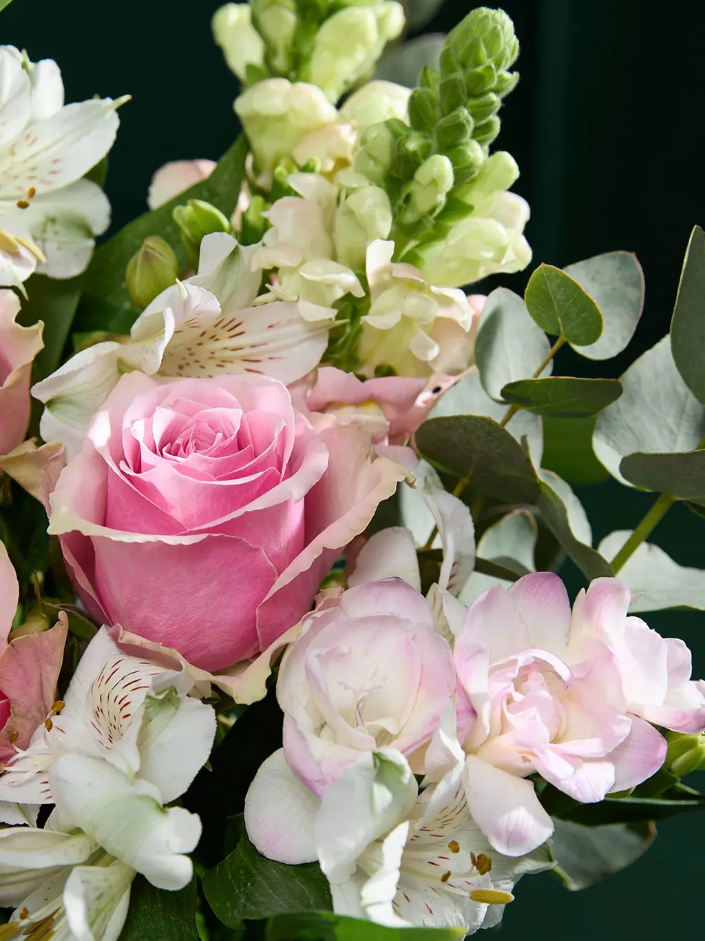 Pink Rose and Freesia bouquet